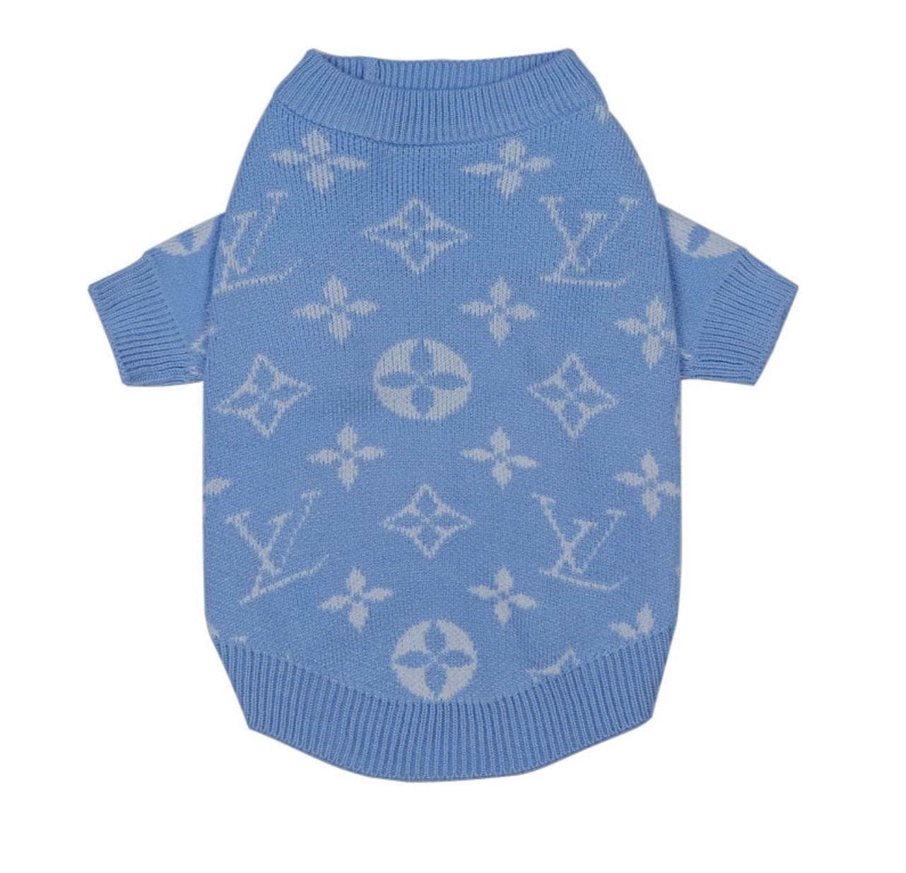 Woofy Vuitton Light Blue Dog Jumper