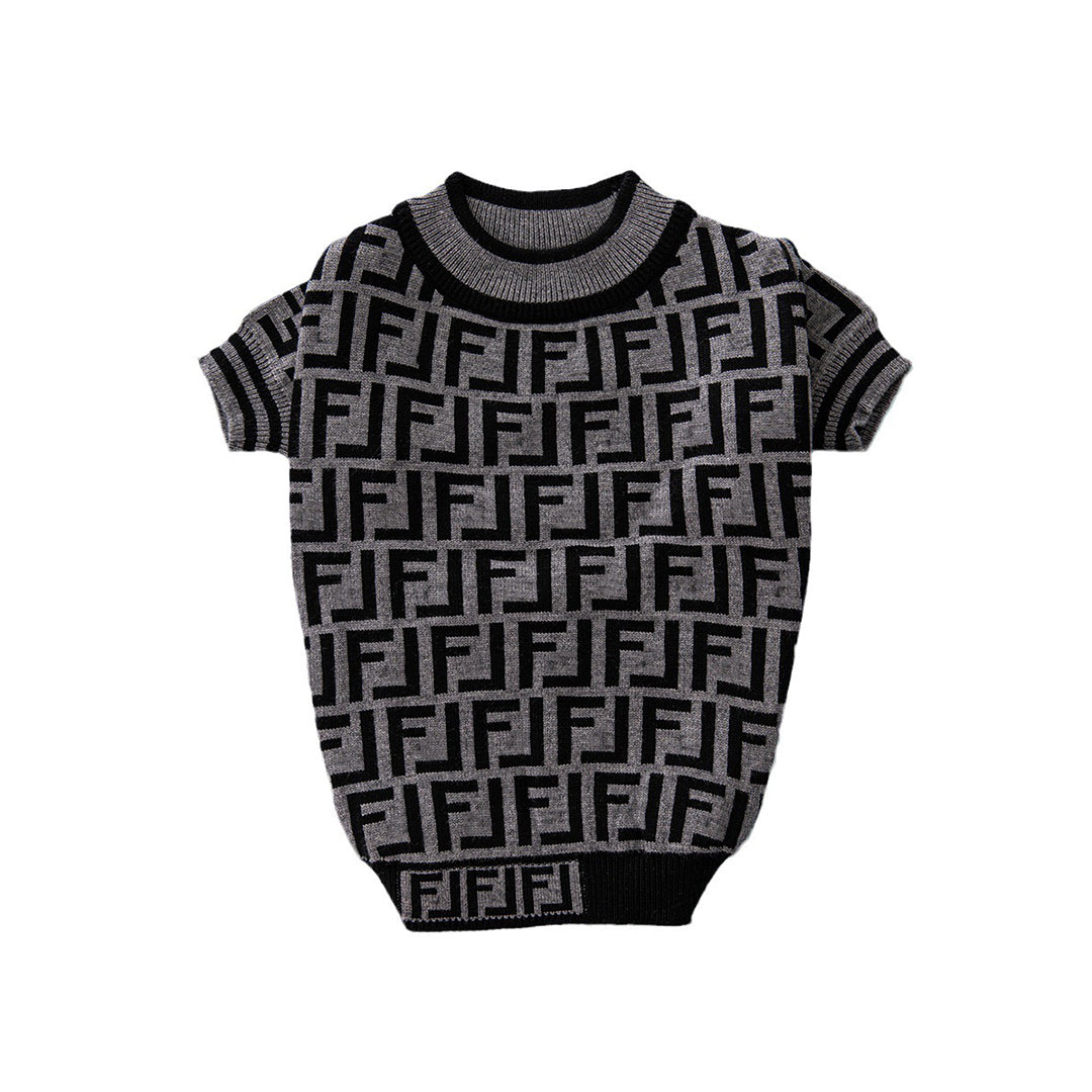 Furendi Pattern Grey Dog jumper