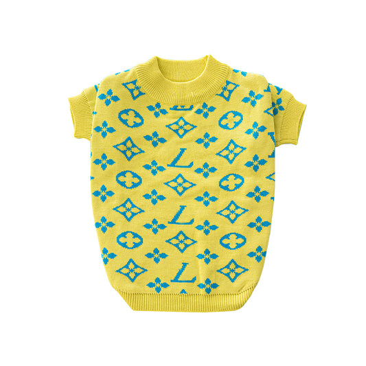 Woofie Vuitton Lemon Dog Jumper